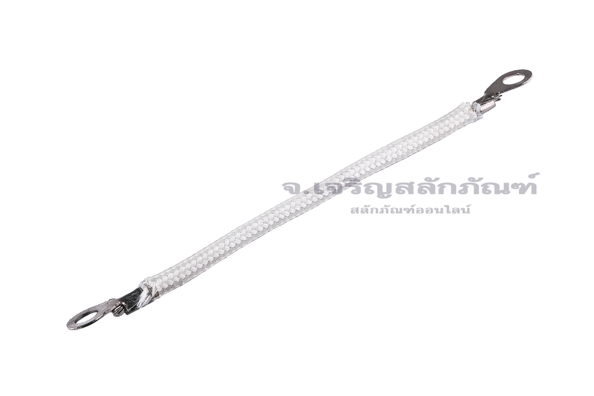 [E] สายกราวด์ สายถัก นิกเกิลบริสุทธิ์ ครอบสายทนความร้อน 1000 องศา ขนาด 2.5 sq.mm ยาว 100 mm